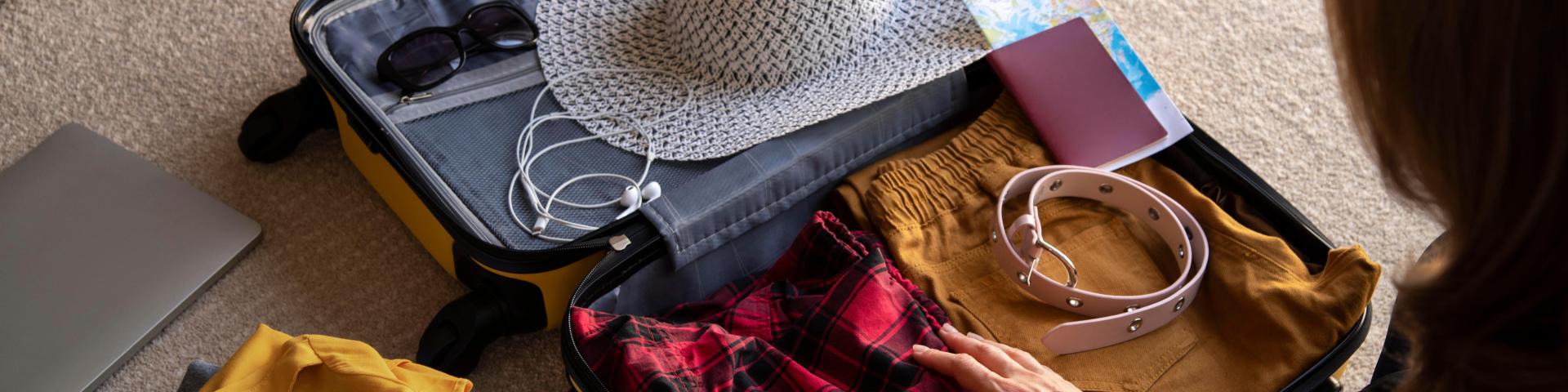 Travel suitcase Packing Preparations